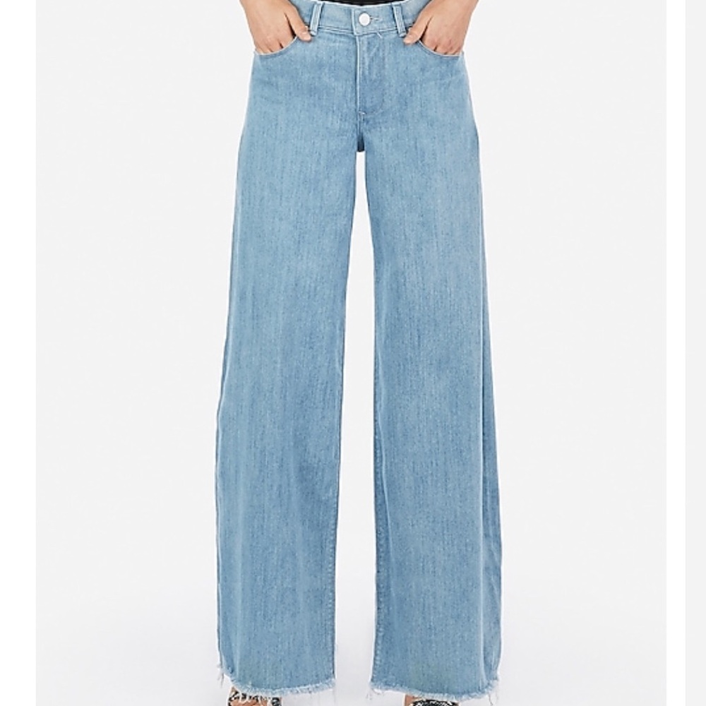 Express high waist wide leg jeans